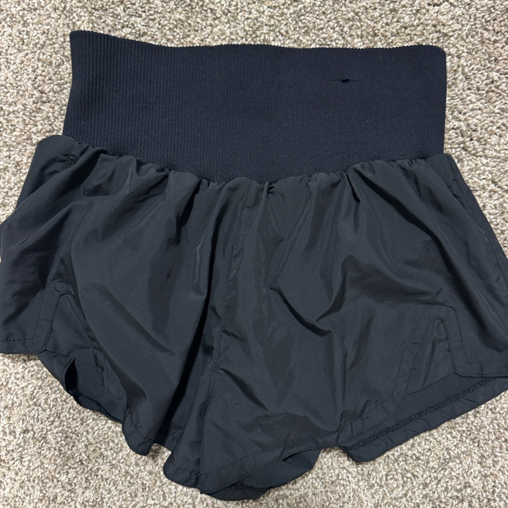 Free People Black High-Waisted Shorts